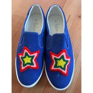 Boden 39 star loafers blue with rainbow star